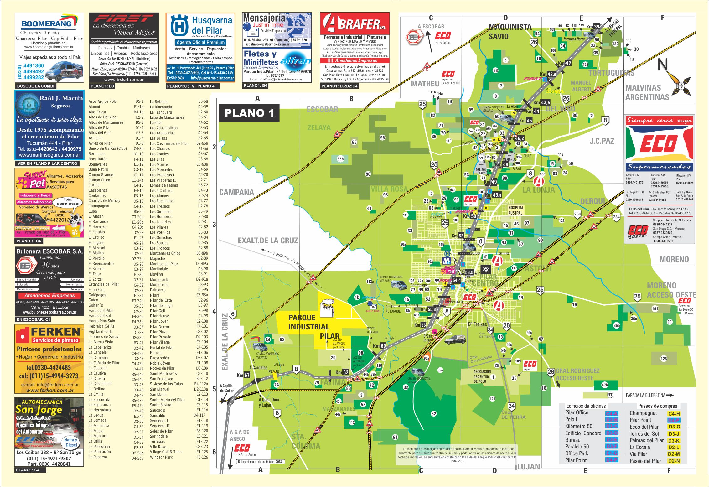 plano de pilar, mapa de pilar, pilar buenos aires, ciudad de pilar buenos aires, parque